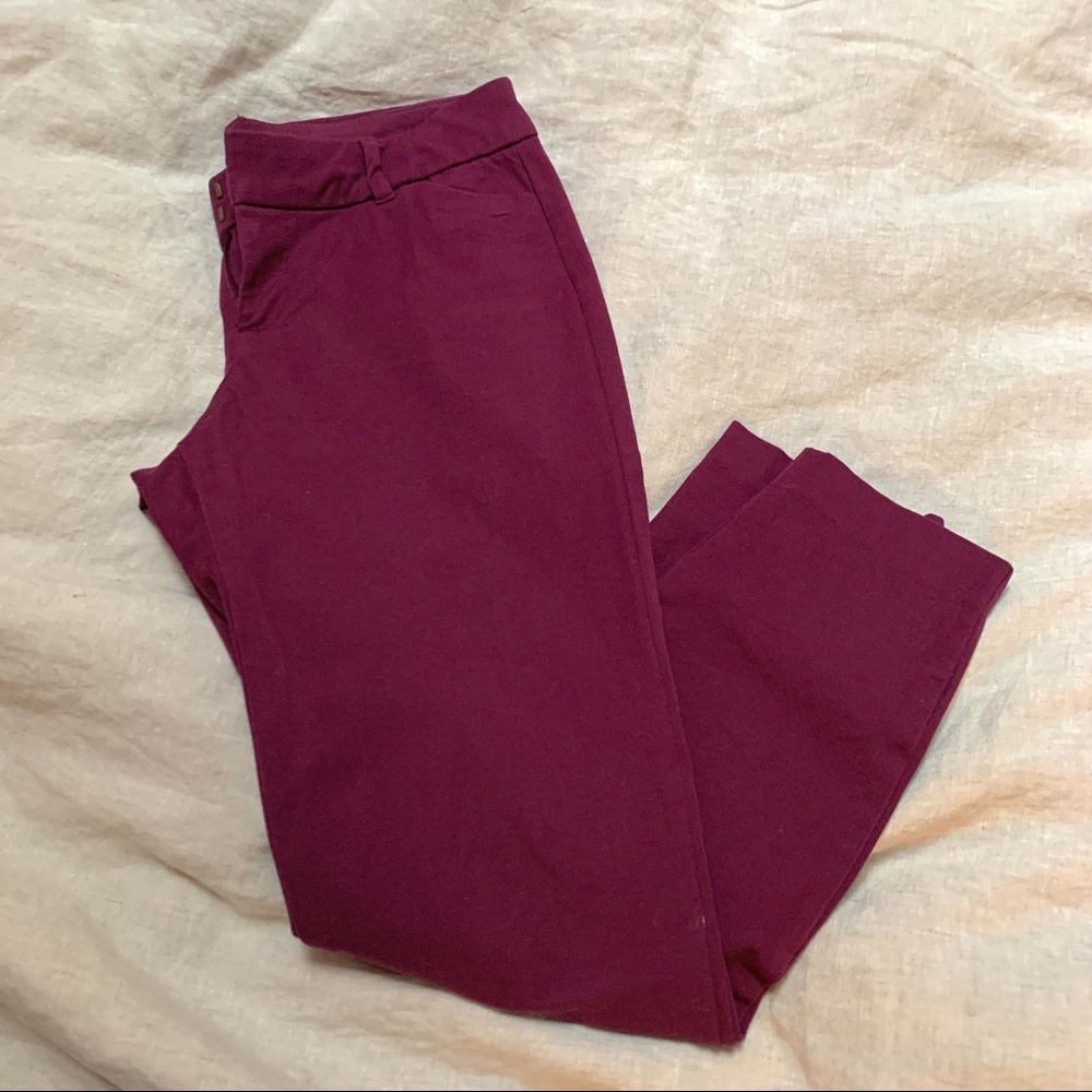 Old Navy pixie pant raspberry